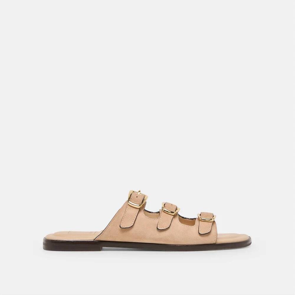 NEW DOLCE VITA women's fin slide-on sandal in bamboo nubuck